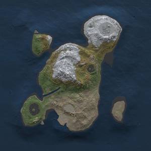 Thumbnail Rust Map: Procedural Map, Size: 1997, Seed: 1, 4 Monuments