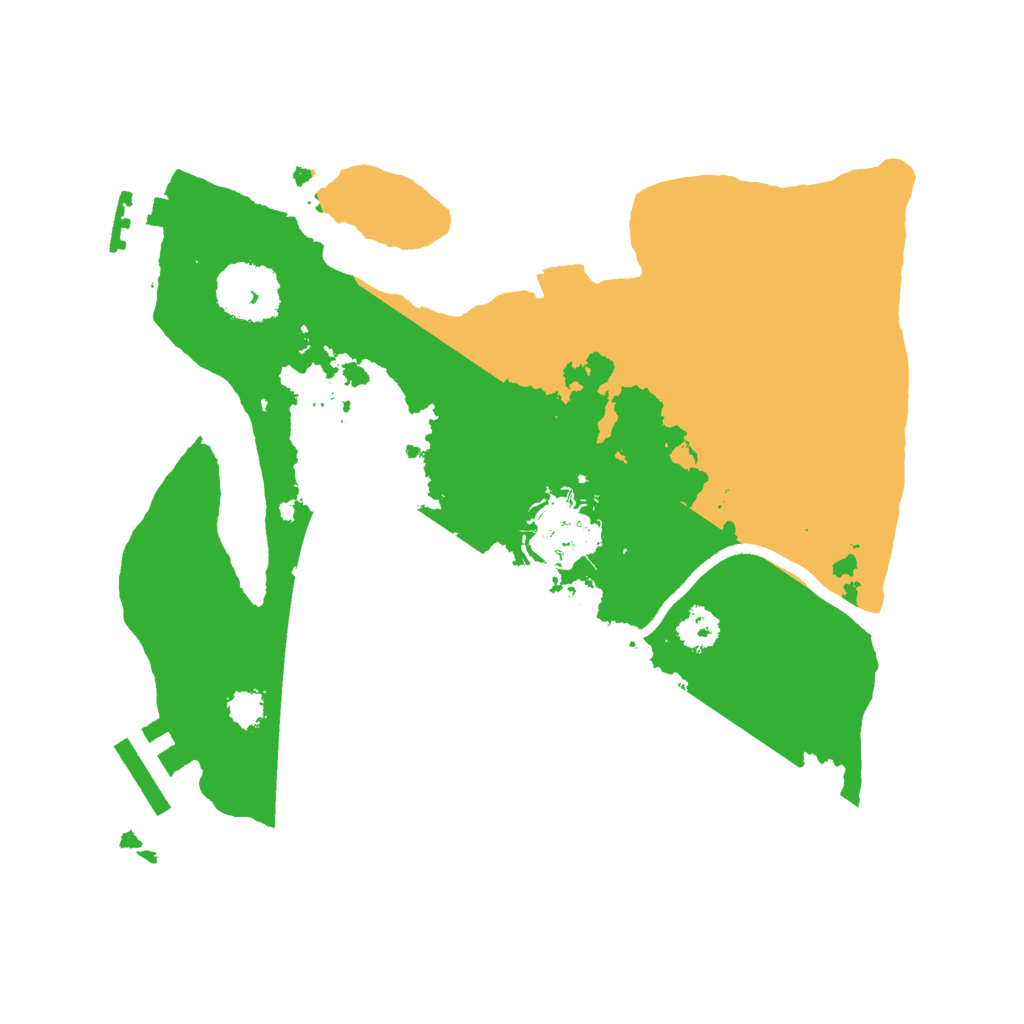 Biome Rust Map: Procedural Map, Size: 2500, Seed: 91213