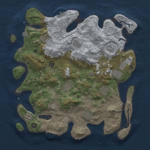 Thumbnail Rust Map: Procedural Map, Size: 4000, Seed: 728485952, 19 Monuments