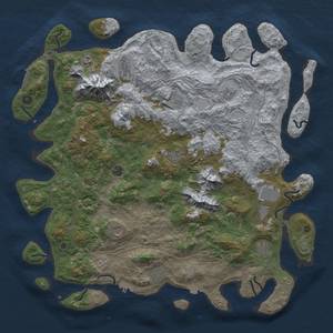 Thumbnail Rust Map: Procedural Map, Size: 5000, Seed: 1877360040, 19 Monuments