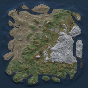 Thumbnail Rust Map: Procedural Map, Size: 4600, Seed: 1344668570, 19 Monuments