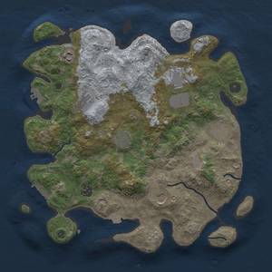 Thumbnail Rust Map: Procedural Map, Size: 3600, Seed: 94718945, 16 Monuments