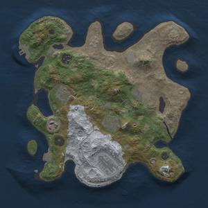 Thumbnail Rust Map: Procedural Map, Size: 3000, Seed: 7095823, 13 Monuments