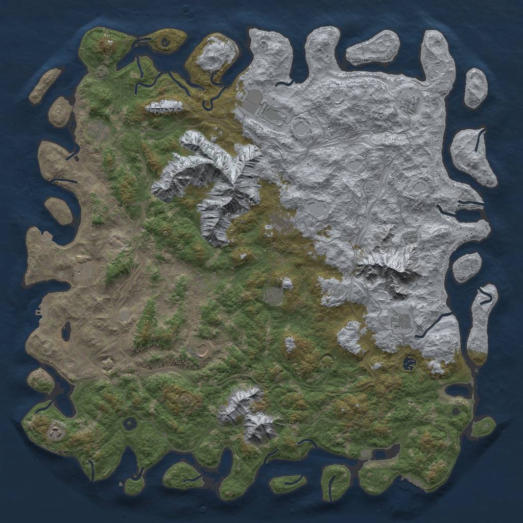 Rust Map: Procedural Map, Size: 6000, Seed: 10786297, 19 Monuments