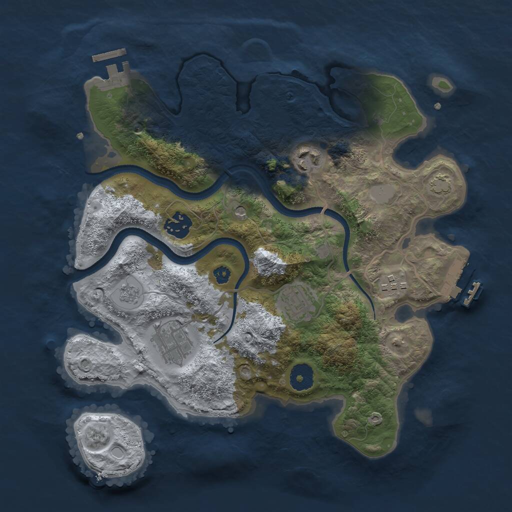 Rust Map: Procedural Map, Size: 3000, Seed: 4025813, 11 Monuments