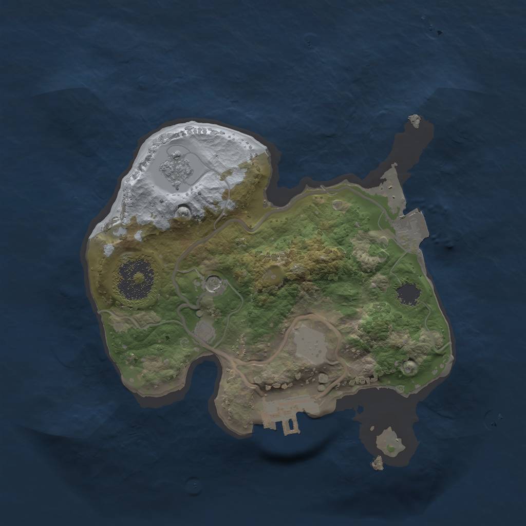 Rust Map: Procedural Map, Size: 2000, Seed: 816687, 6 Monuments