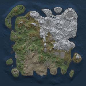 Thumbnail Rust Map: Procedural Map, Size: 3600, Seed: 22906, 15 Monuments