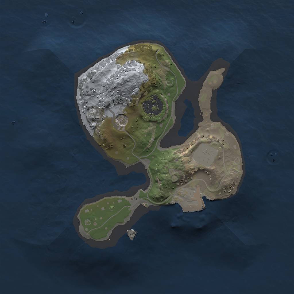 Rust Map: Procedural Map, Size: 1500, Seed: 1791918072, 4 Monuments