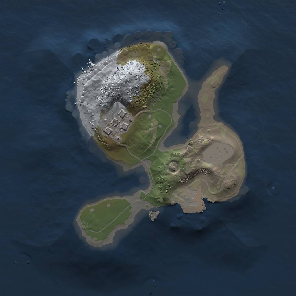 Rust Map: Procedural Map, Size: 1500, Seed: 1791918072, 2 Monuments
