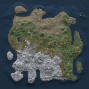 Thumbnail Rust Map: Procedural Map, Size: 3600, Seed: 77456660, 17 Monuments