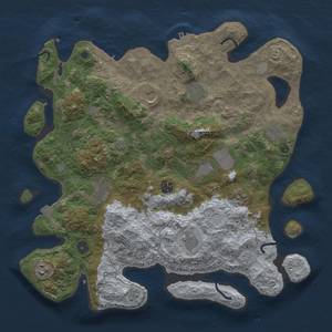 Thumbnail Rust Map: Procedural Map, Size: 4000, Seed: 574878207, 18 Monuments