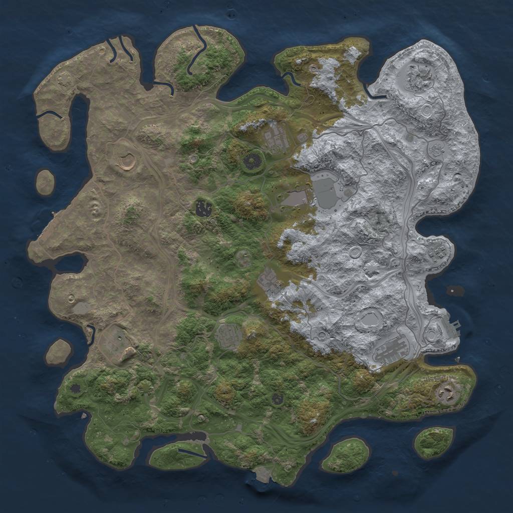 Rust Map: Procedural Map, Size: 4500, Seed: 20240629, 19 Monuments