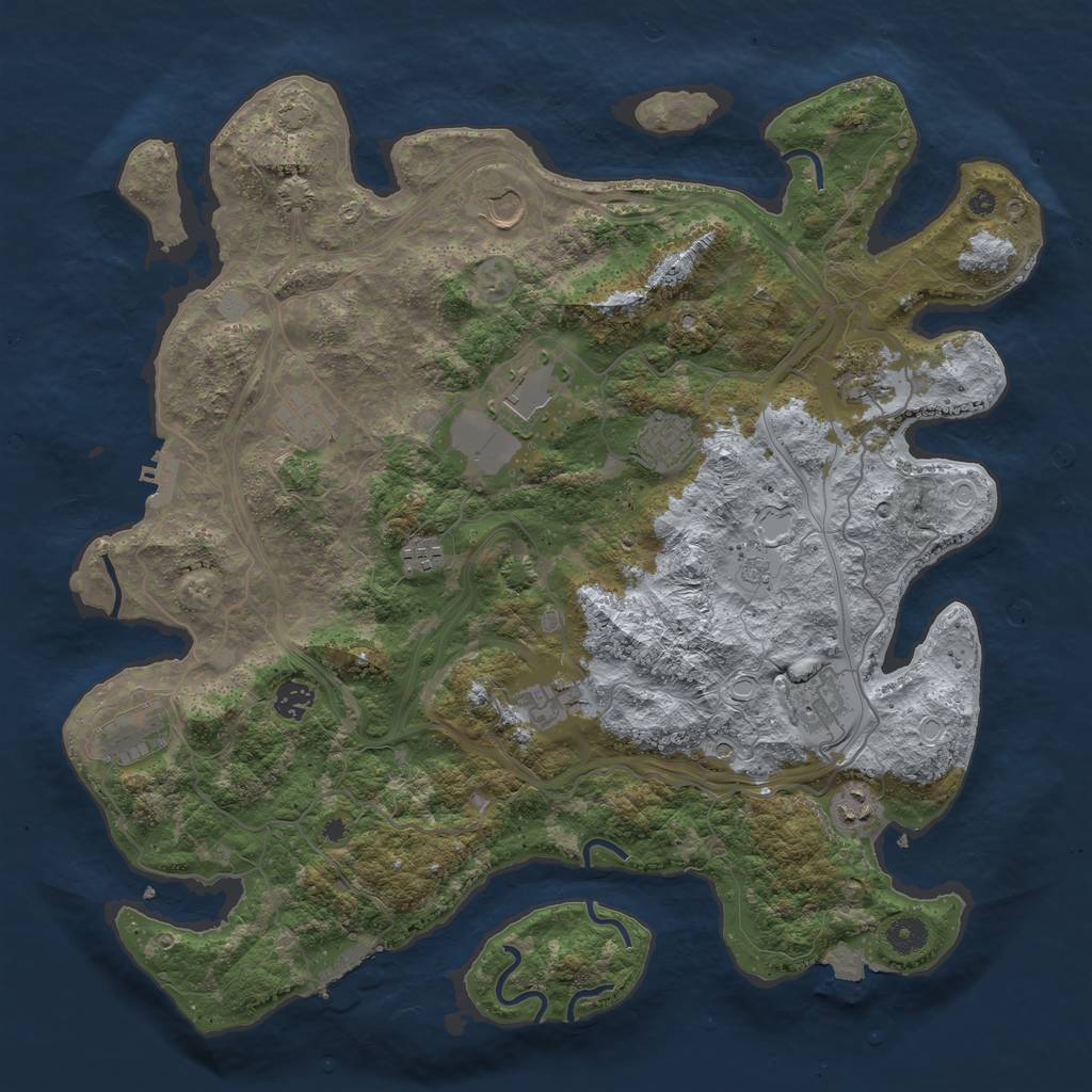 Rust Map: Procedural Map, Size: 4250, Seed: 15988854, 19 Monuments