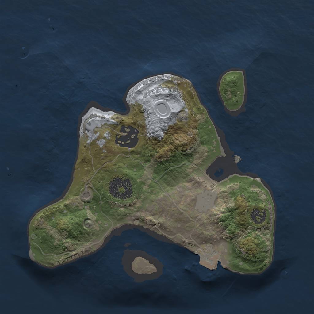 Rust Map: Procedural Map, Size: 2000, Seed: 942593557, 4 Monuments