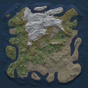 Thumbnail Rust Map: Procedural Map, Size: 4000, Seed: 1982414, 17 Monuments