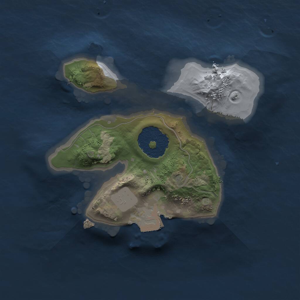 Rust Map: Procedural Map, Size: 1500, Seed: 1956466996, 1 Monuments