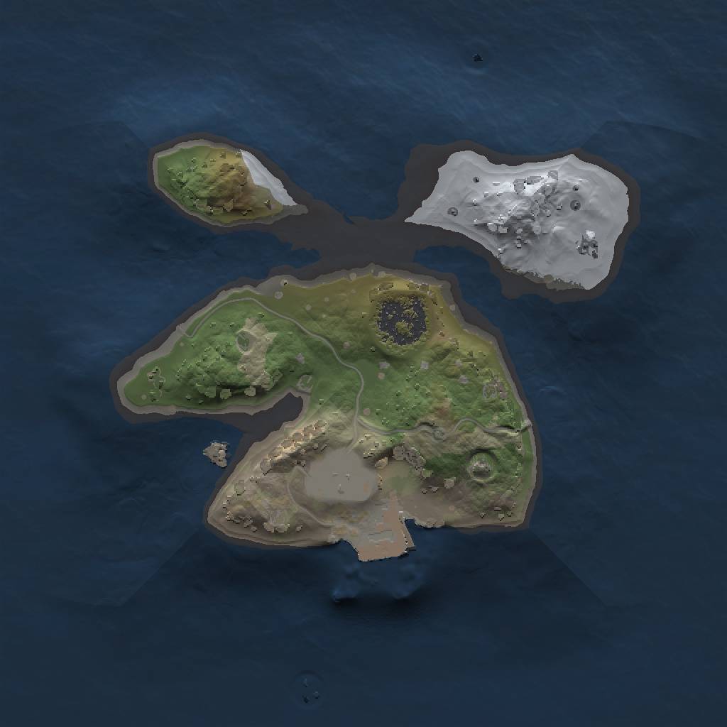 Rust Map: Procedural Map, Size: 1500, Seed: 1956466996, 3 Monuments