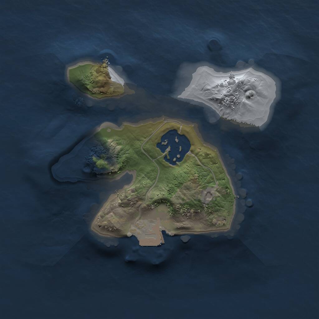 Rust Map: Procedural Map, Size: 1500, Seed: 1956466996, 2 Monuments