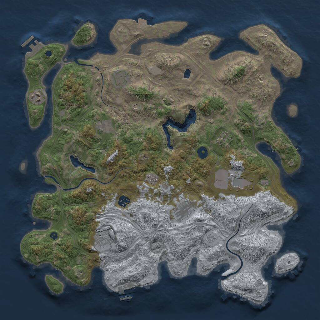 Rust Map: Procedural Map, Size: 4250, Seed: 765363278, 15 Monuments