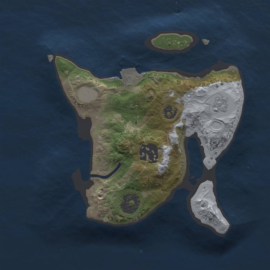 Rust Map: Procedural Map, Size: 2000, Seed: 987749411, 5 Monuments