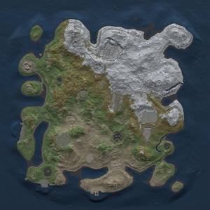 Thumbnail Rust Map: Procedural Map, Size: 3500, Seed: 459144308, 15 Monuments