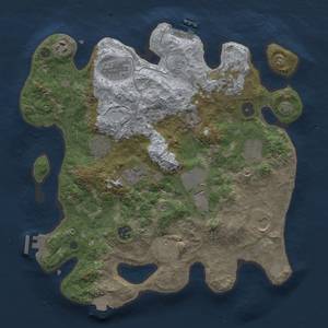 Thumbnail Rust Map: Procedural Map, Size: 3600, Seed: 46114476, 19 Monuments