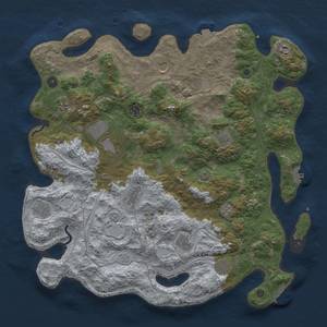 Thumbnail Rust Map: Procedural Map, Size: 4500, Seed: 520517282, 19 Monuments