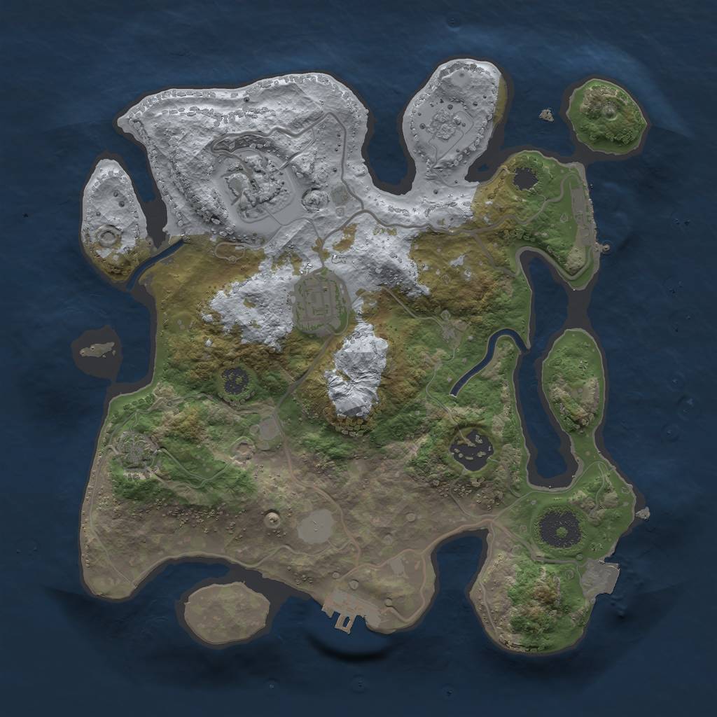 Rust Map: Procedural Map, Size: 2700, Seed: 2458716, 10 Monuments