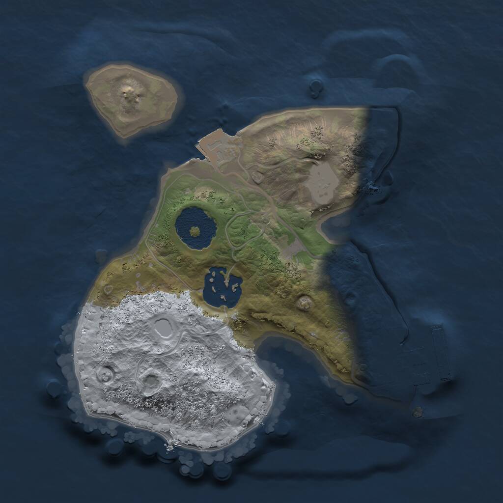 Rust Map: Procedural Map, Size: 1869, Seed: 2147483647, 3 Monuments