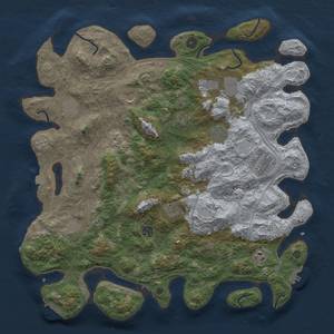 Thumbnail Rust Map: Procedural Map, Size: 4500, Seed: 1964210433, 19 Monuments