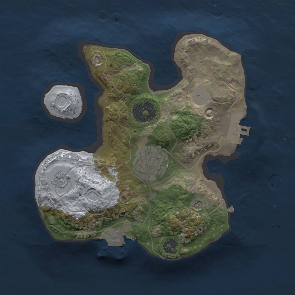 Rust Map: Procedural Map, Size: 2000, Seed: 208258862, 7 Monuments