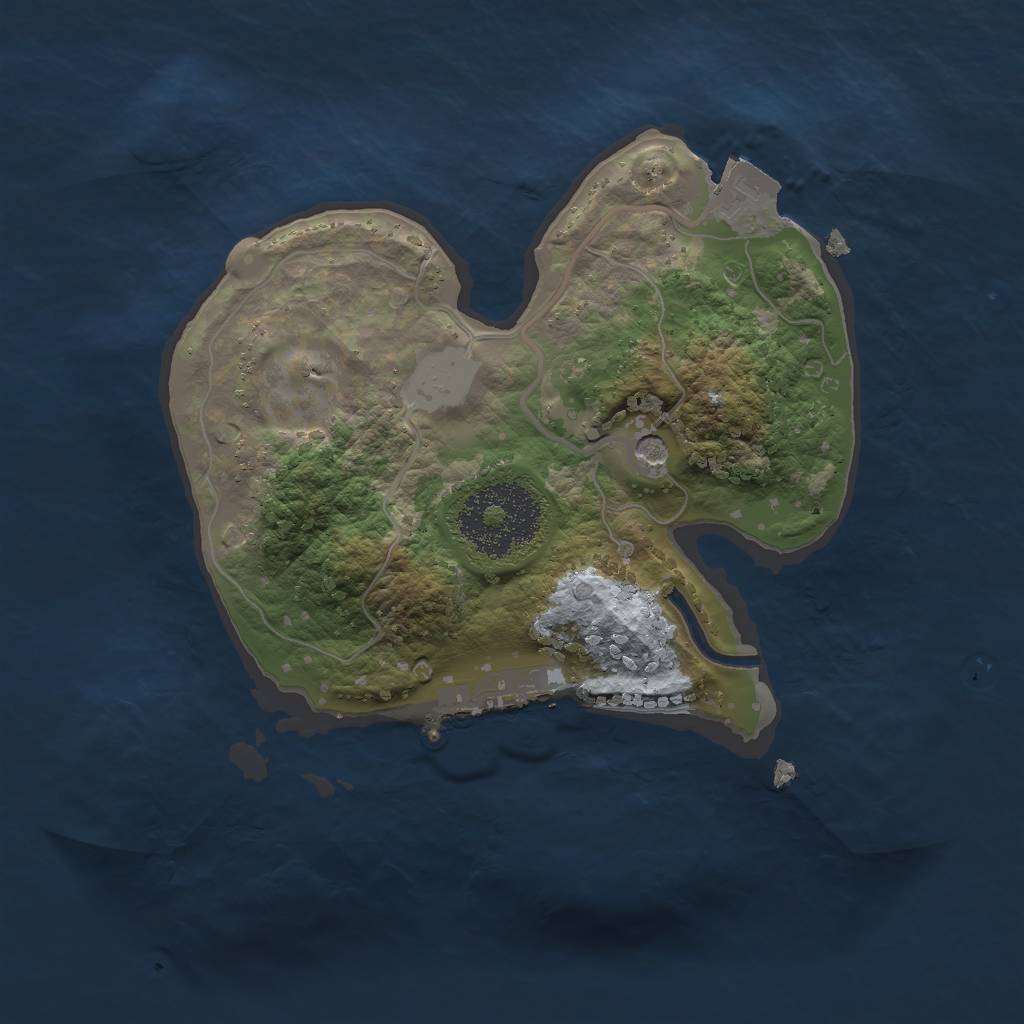 Rust Map: Procedural Map, Size: 2000, Seed: 4412341, 5 Monuments