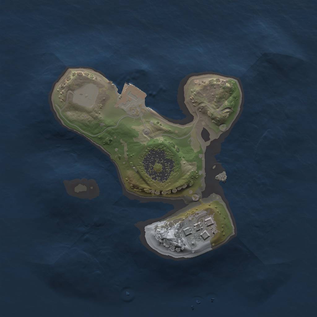 Rust Map: Procedural Map, Size: 1500, Seed: 1594654, 4 Monuments