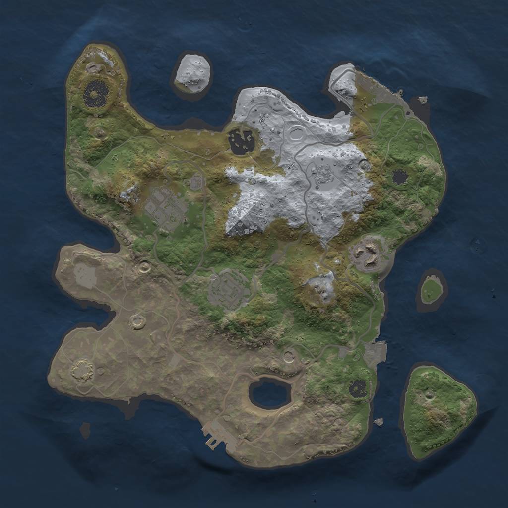 Rust Map: Procedural Map, Size: 2850, Seed: 349099485, 12 Monuments