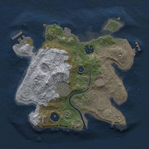 Thumbnail Rust Map: Procedural Map, Size: 2500, Seed: 735563390, 8 Monuments