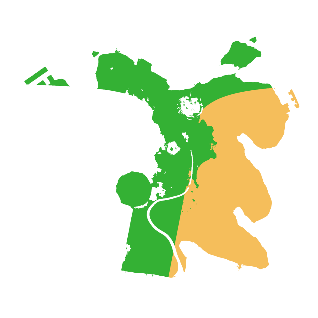 Biome Rust Map: Procedural Map, Size: 2500, Seed: 735563390