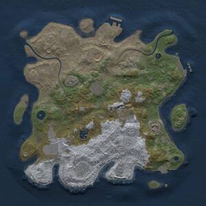 Thumbnail Rust Map: Procedural Map, Size: 3500, Seed: 159546690, 14 Monuments