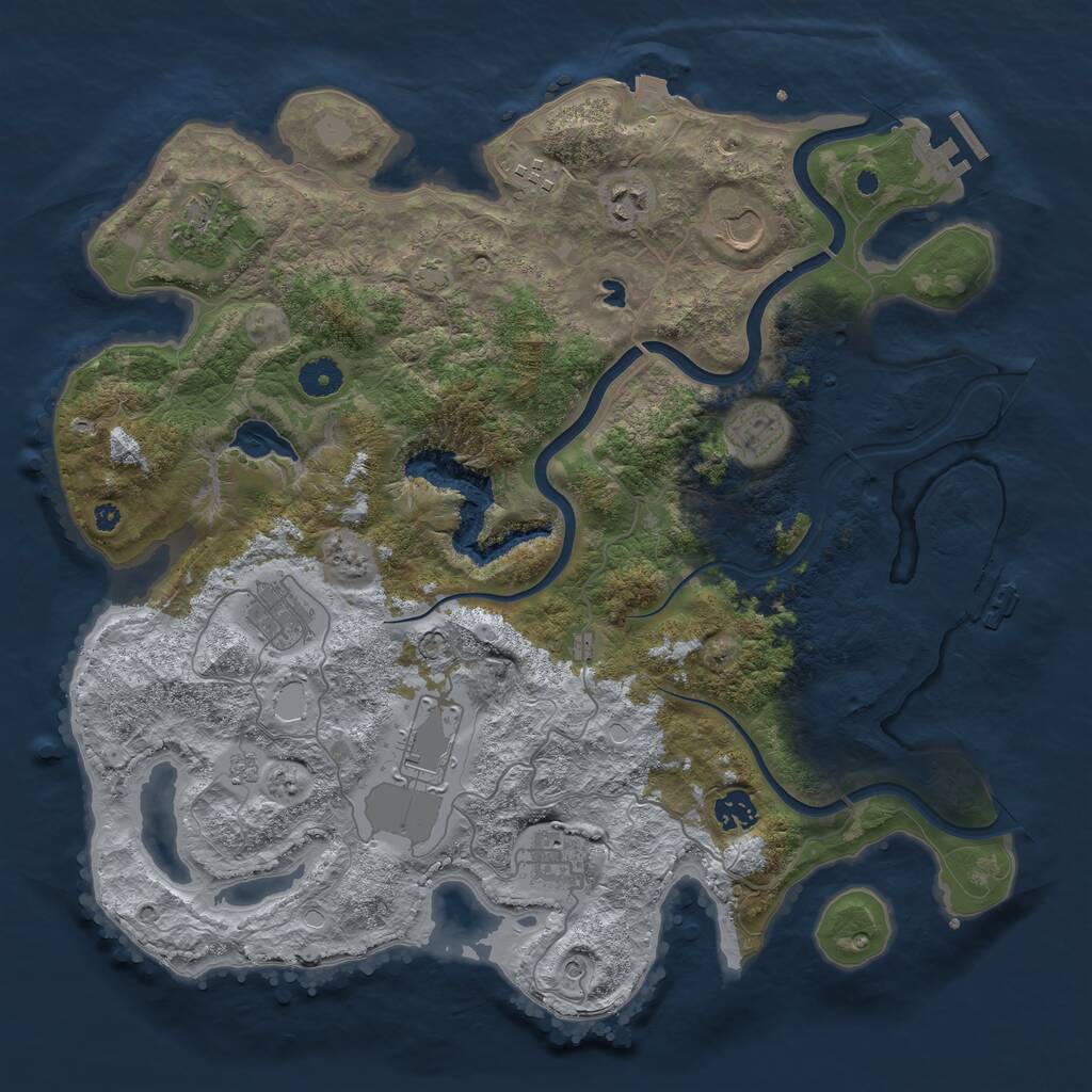 Rust Map: Procedural Map, Size: 4000, Seed: 582106016, 15 Monuments