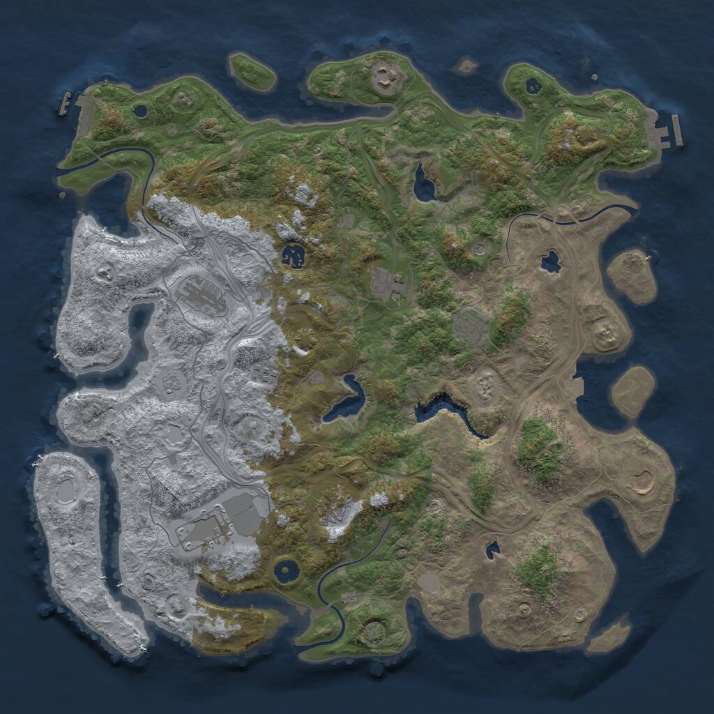 Rust Map: Procedural Map, Size: 4500, Seed: 978783056, 15 Monuments