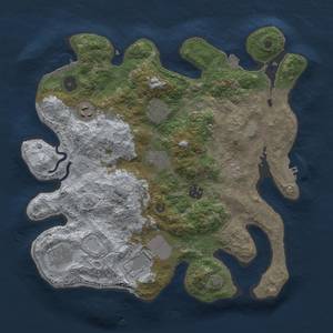 Thumbnail Rust Map: Procedural Map, Size: 3500, Seed: 388825, 15 Monuments