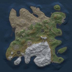 Thumbnail Rust Map: Procedural Map, Size: 3000, Seed: 987932729, 12 Monuments