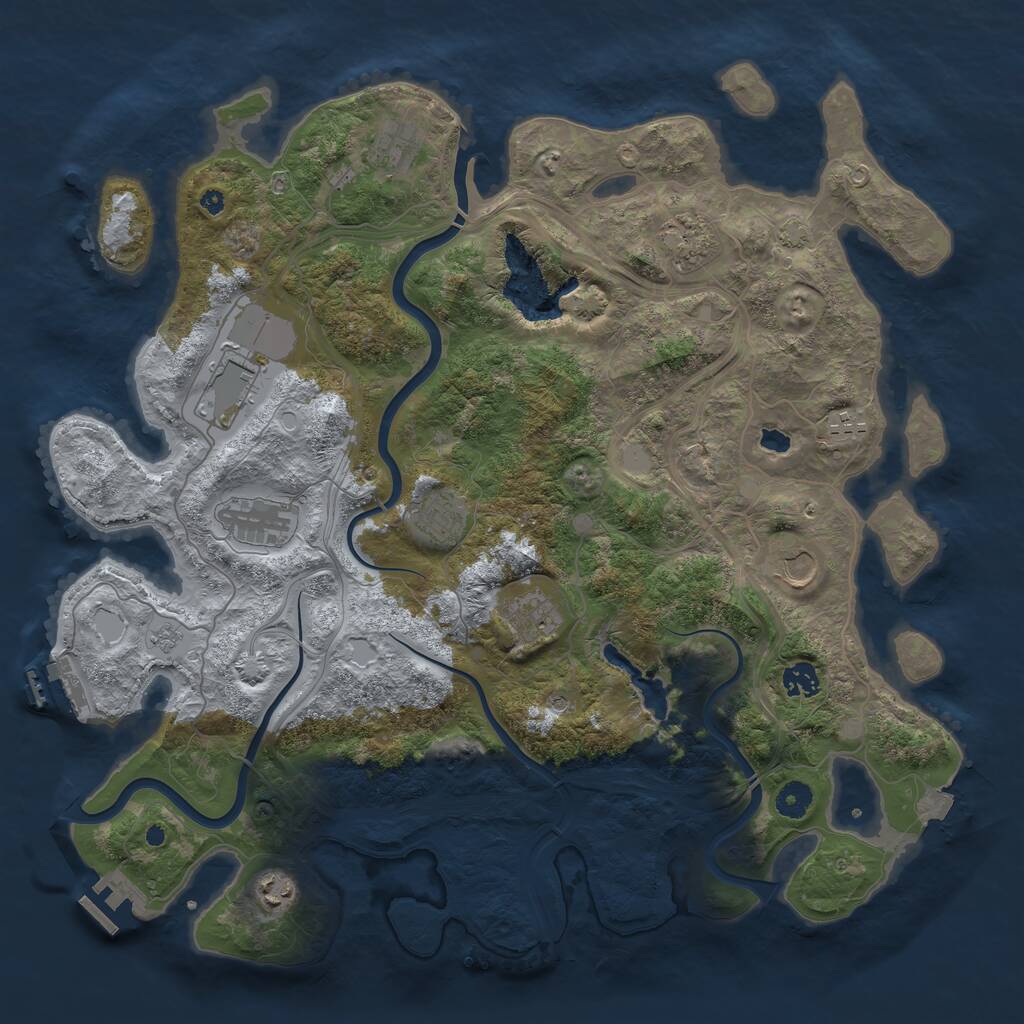 Rust Map: Procedural Map, Size: 4250, Seed: 534048812, 16 Monuments