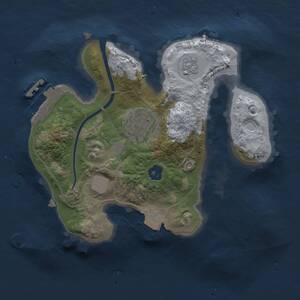 Thumbnail Rust Map: Procedural Map, Size: 2000, Seed: 764885267, 4 Monuments