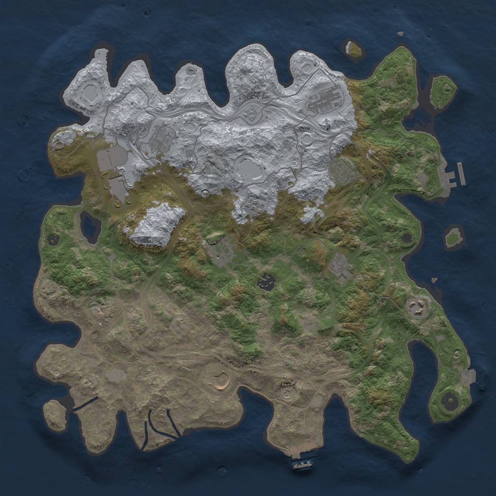 Rust Map: Procedural Map, Size: 4250, Seed: 187618321, 19 Monuments