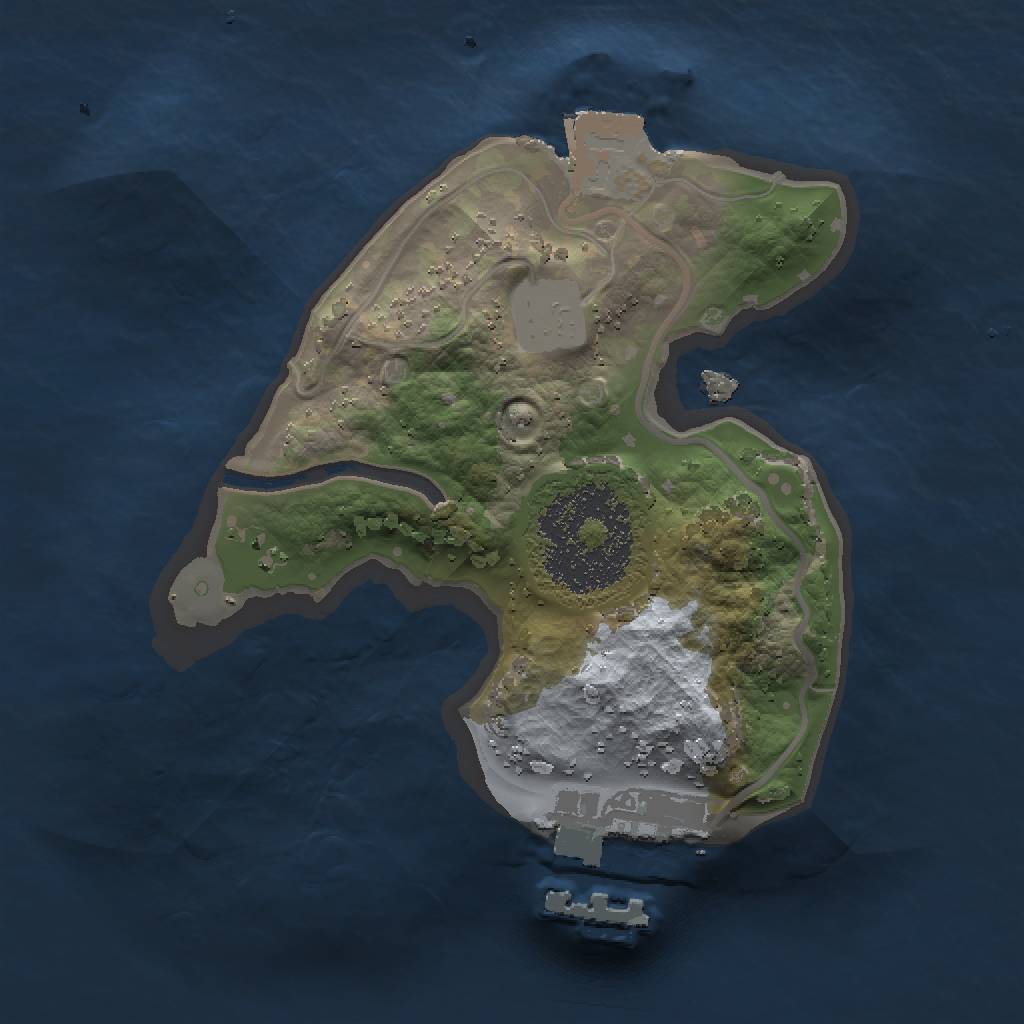 Rust Map: Procedural Map, Size: 1500, Seed: 707085328, 4 Monuments