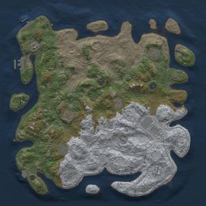 Thumbnail Rust Map: Procedural Map, Size: 4500, Seed: 4866342, 19 Monuments