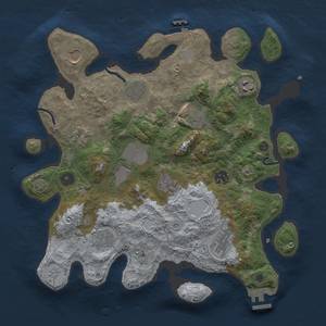 Thumbnail Rust Map: Procedural Map, Size: 3500, Seed: 1660458548, 18 Monuments