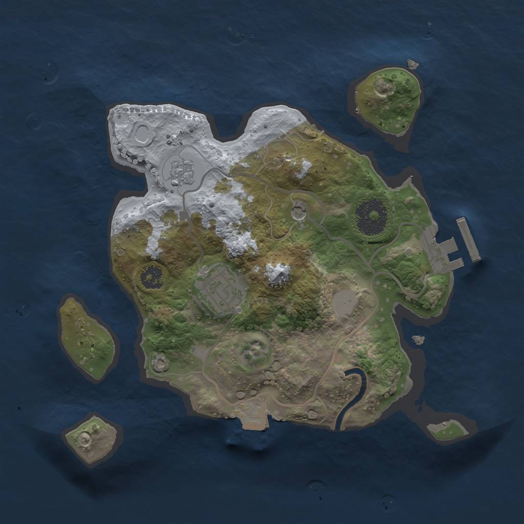 Rust Map: Procedural Map, Size: 2299, Seed: 51252, 7 Monuments