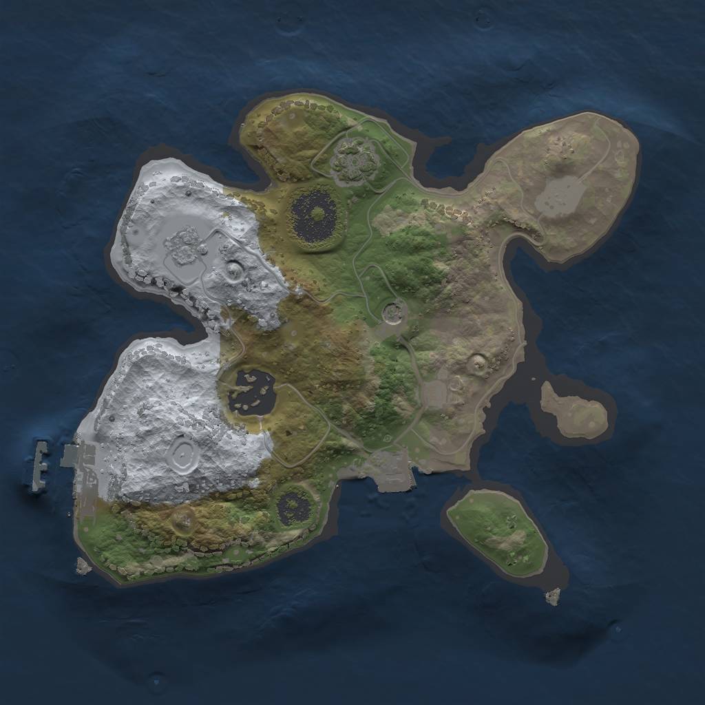 Rust Map: Procedural Map, Size: 2150, Seed: 7695204, 8 Monuments