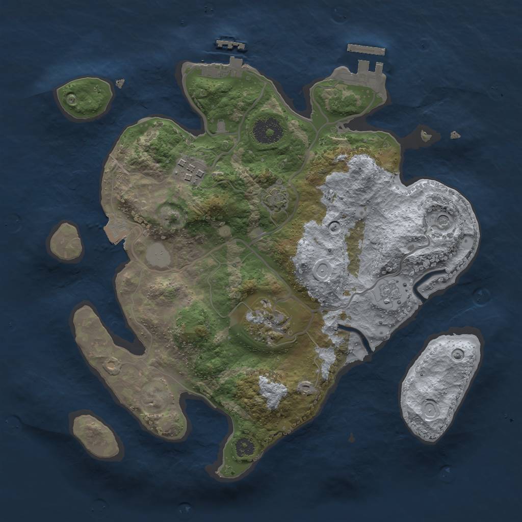 Rust Map: Procedural Map, Size: 2800, Seed: 721046, 10 Monuments